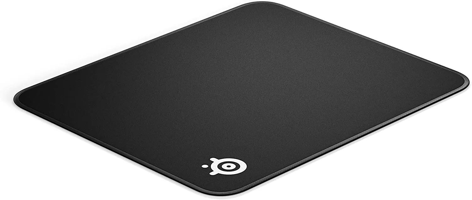 SteelSeries QcK Gaming Surface - Medium Stitched Edge Cloth - Extra Durable - Optimized For Gaming Sensors - Black