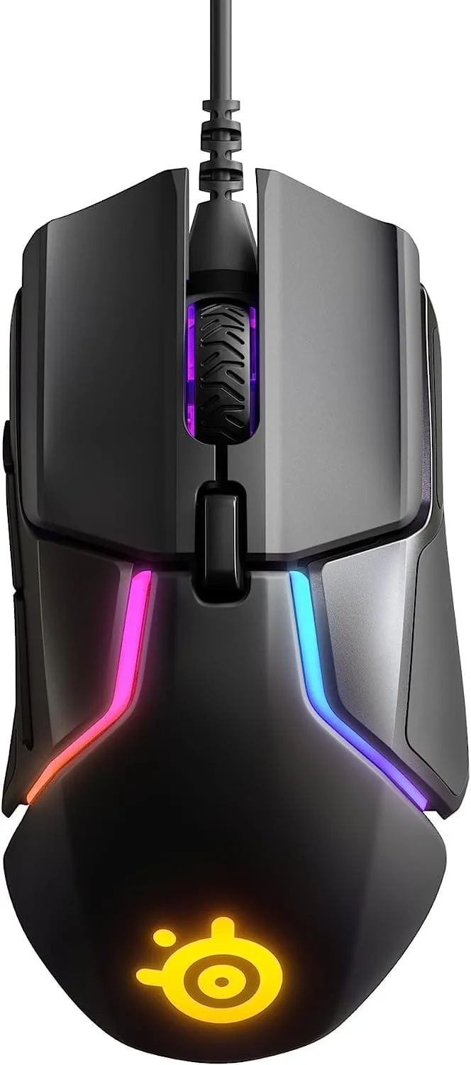 SteelSeries Rival 600 Gaming Mouse, 12,000 CPI TrueMove3  Dual Optical Sensor, Adjustable Weight System, Black