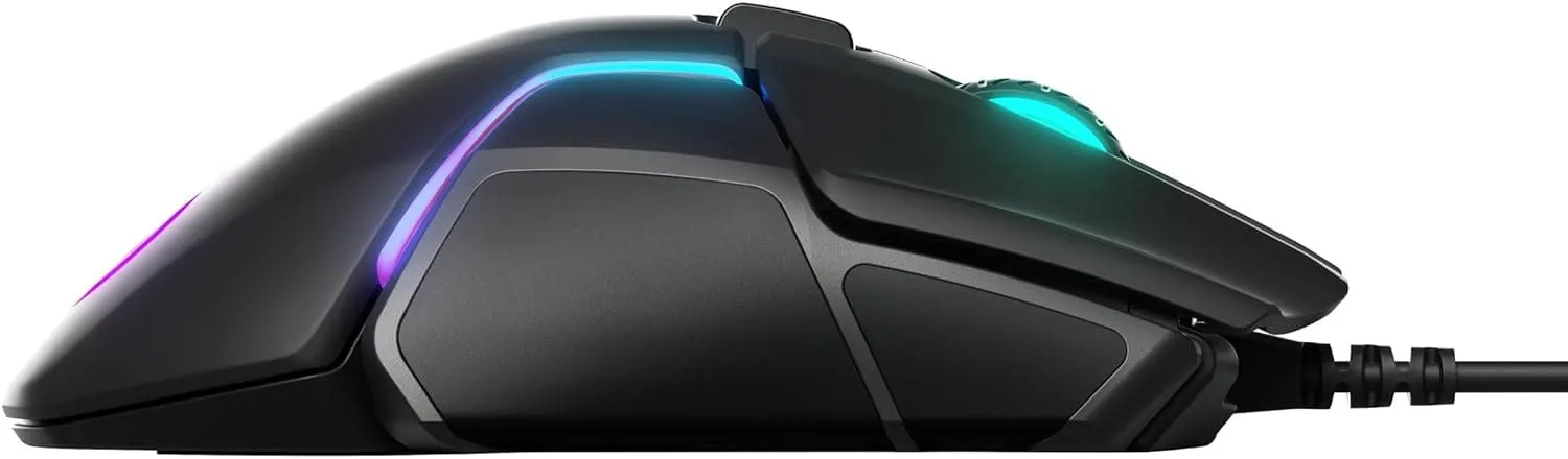 SteelSeries Rival 600 Gaming Mouse, 12,000 CPI TrueMove3  Dual Optical Sensor, Adjustable Weight System, Black