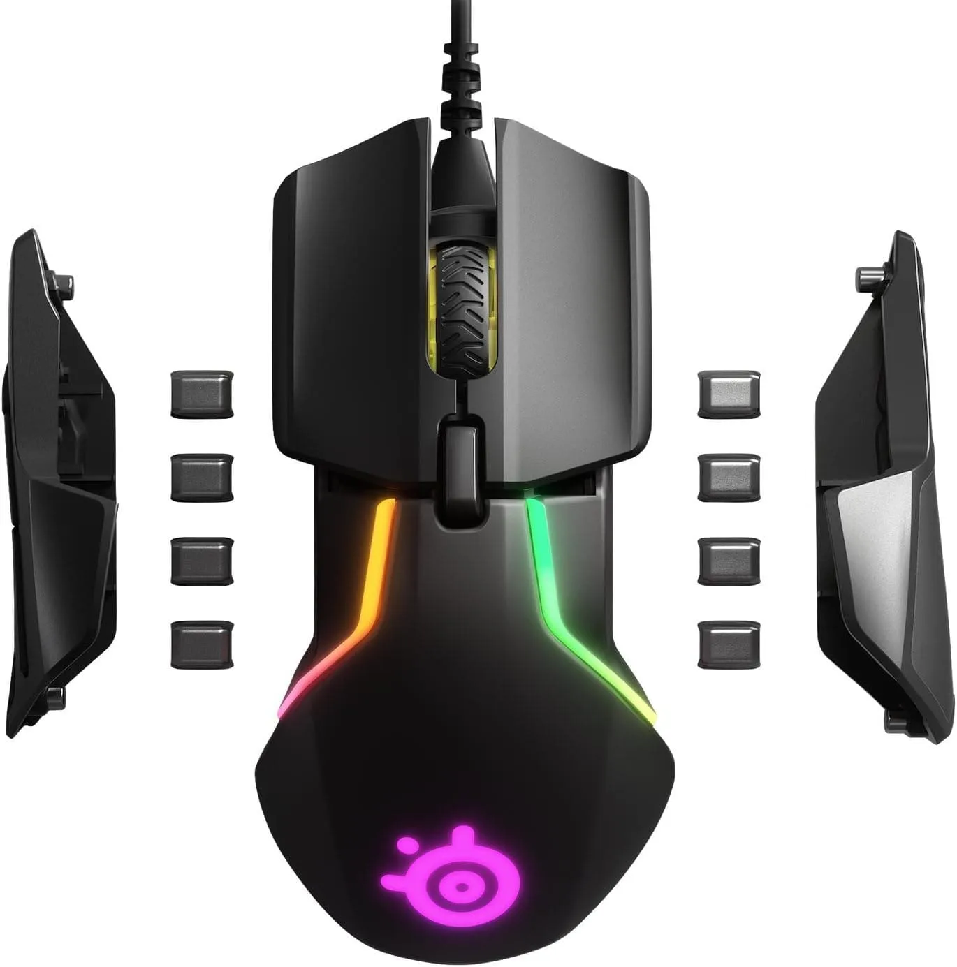 SteelSeries Rival 600 Gaming Mouse, 12,000 CPI TrueMove3  Dual Optical Sensor, Adjustable Weight System, Black