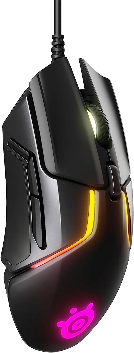 SteelSeries Rival 600 Gaming Mouse, 12,000 CPI TrueMove3  Dual Optical Sensor, Adjustable Weight System, Black