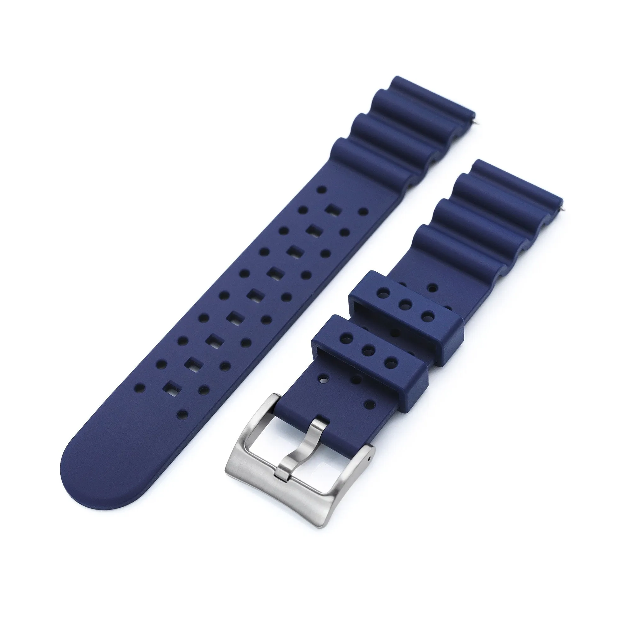 Straight End Blue Diver FKM Rubber Quick Release