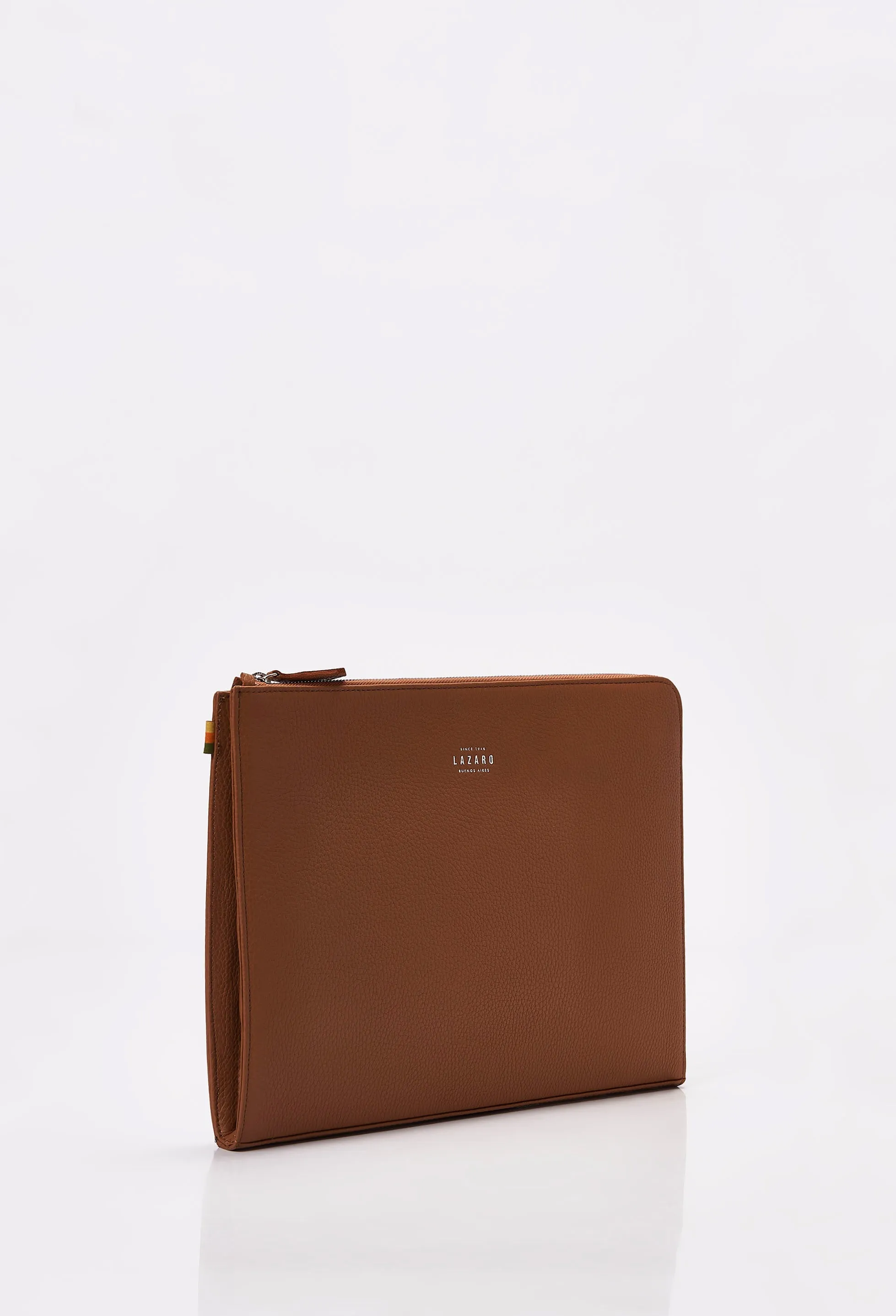 Tan Leather Slim Computer Case