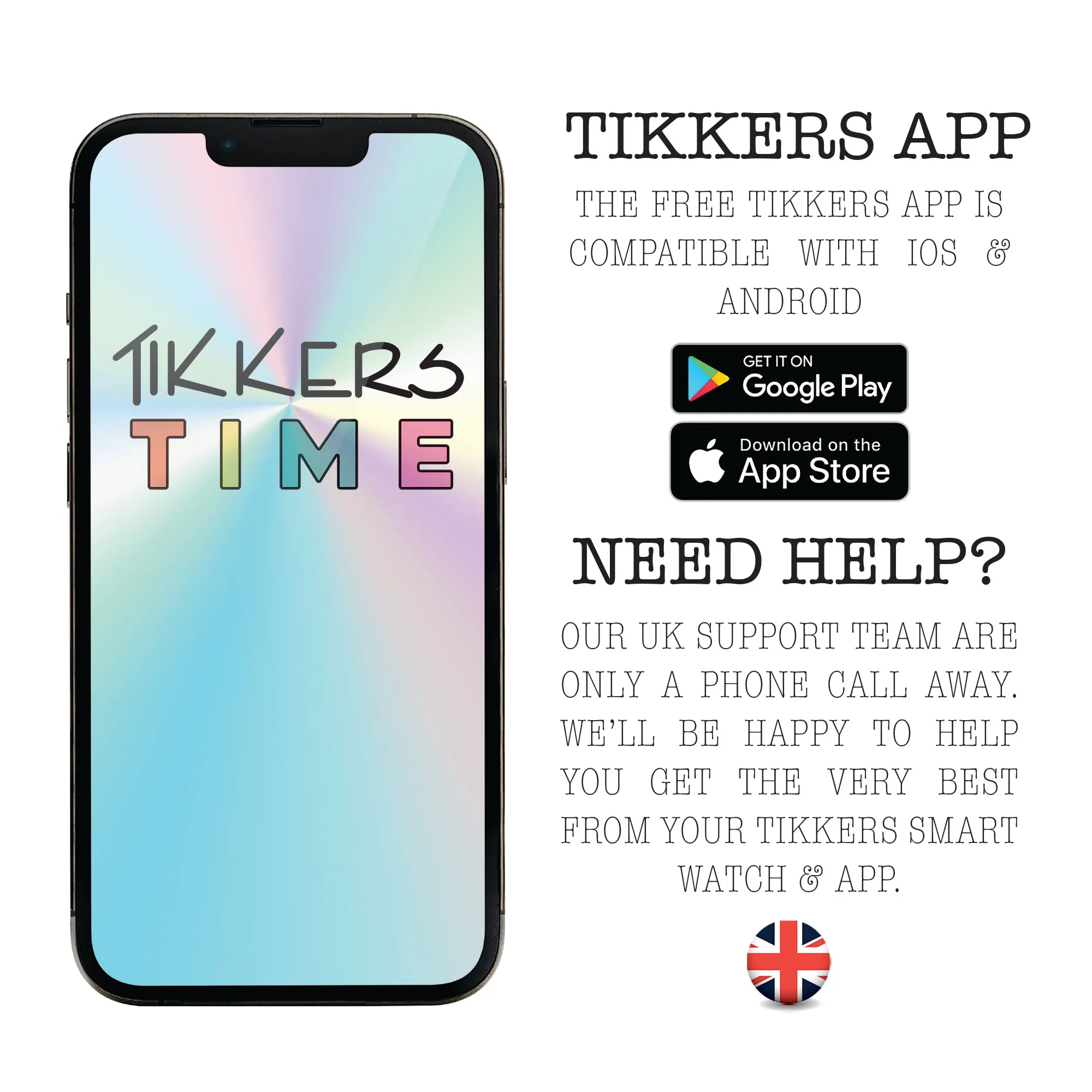 Tikkers Series 13 Green Silicone Strap Smart Watch