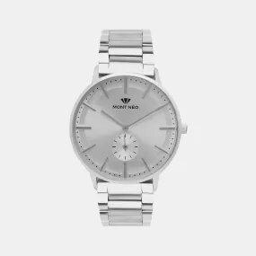 Timeless Silver Analog Men Stainless Steel Watch 7009E-M1103