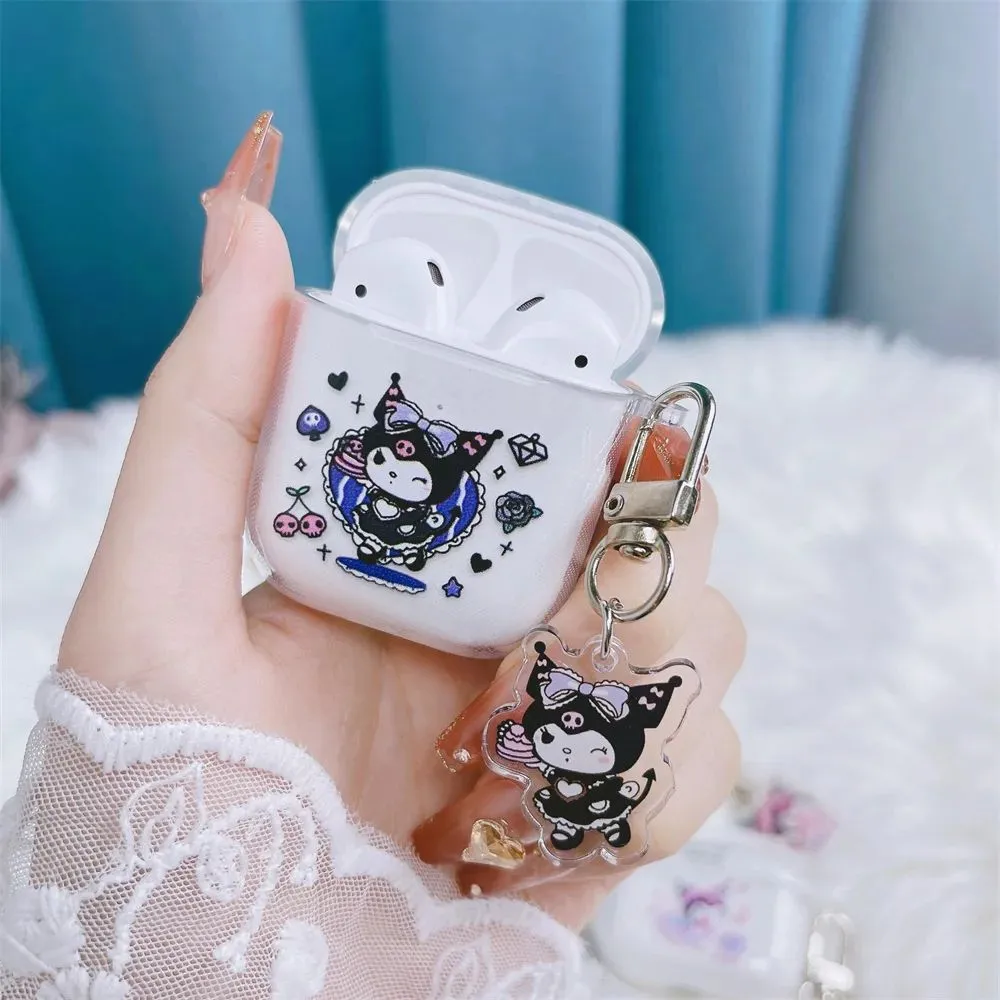 Transparent Kuromi AirPods Case Earphone Protective Case