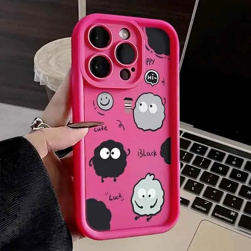 TSP107 Cute Phone Cases For iPhone 11, 12, 13, 14, 15, Pro Max, XS, XR, X, 8, 7 Plus, and SE2 - Cartoon Worm Back Cover