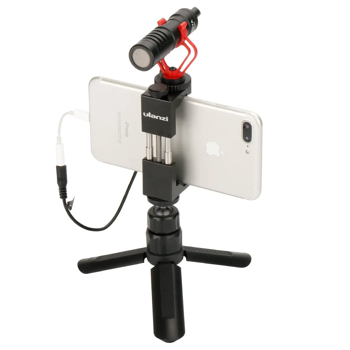 Ulanzi ST-02 Smartphone Video Rig Tripod Mount Adapter with Cold Shoe Mount for Vlogging, Youtube, Tiktok