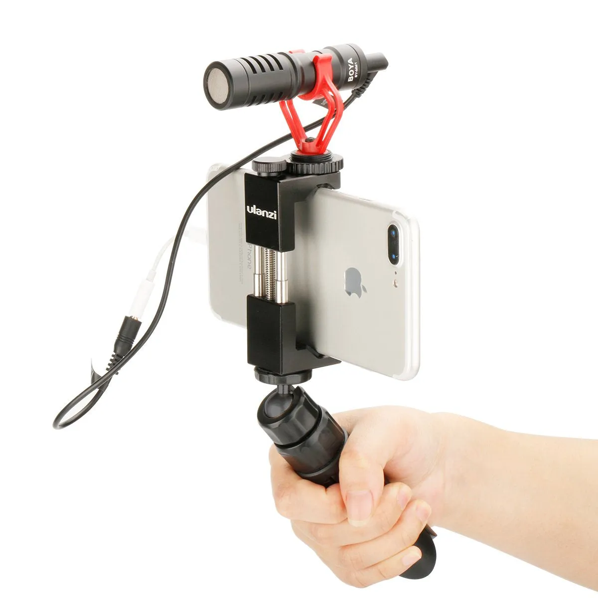 Ulanzi ST-02 Smartphone Video Rig Tripod Mount Adapter with Cold Shoe Mount for Vlogging, Youtube, Tiktok