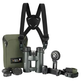 VEO HD2 8420 8x42 HOYA ED Glass Binocular BUNDLE w/ LIFETIME WARRANTY