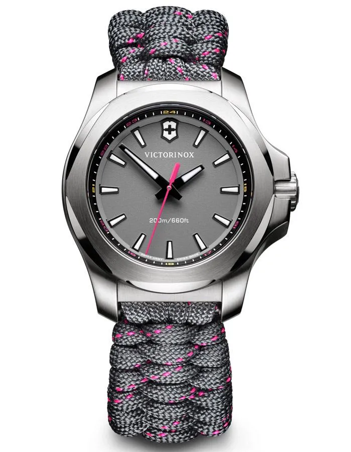 Victorinox Swiss Army Womens INOX V - Stainless Steel - Grey Paracord Strap