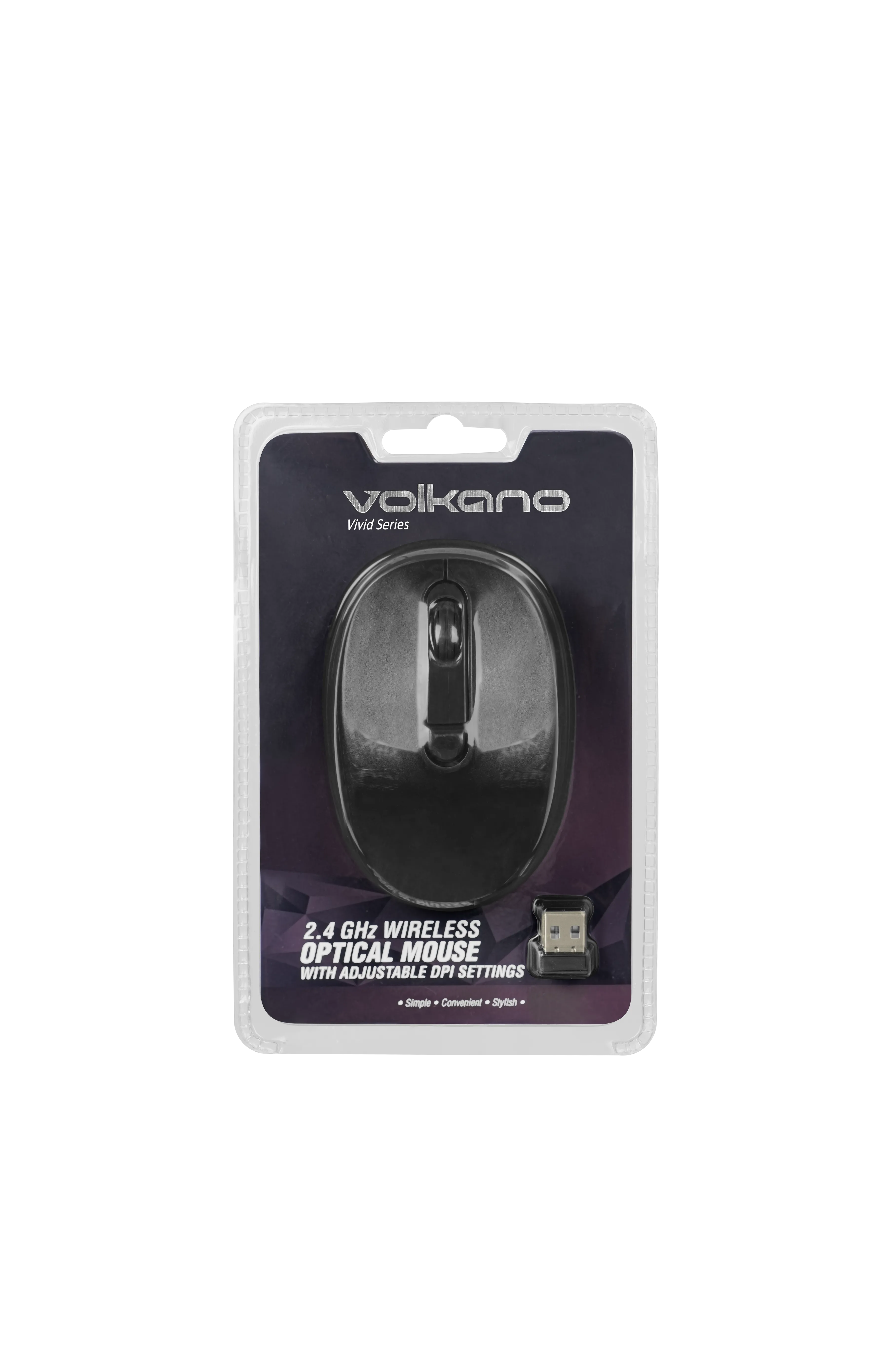 Volkano Vector Vivid series wireless mouse - black