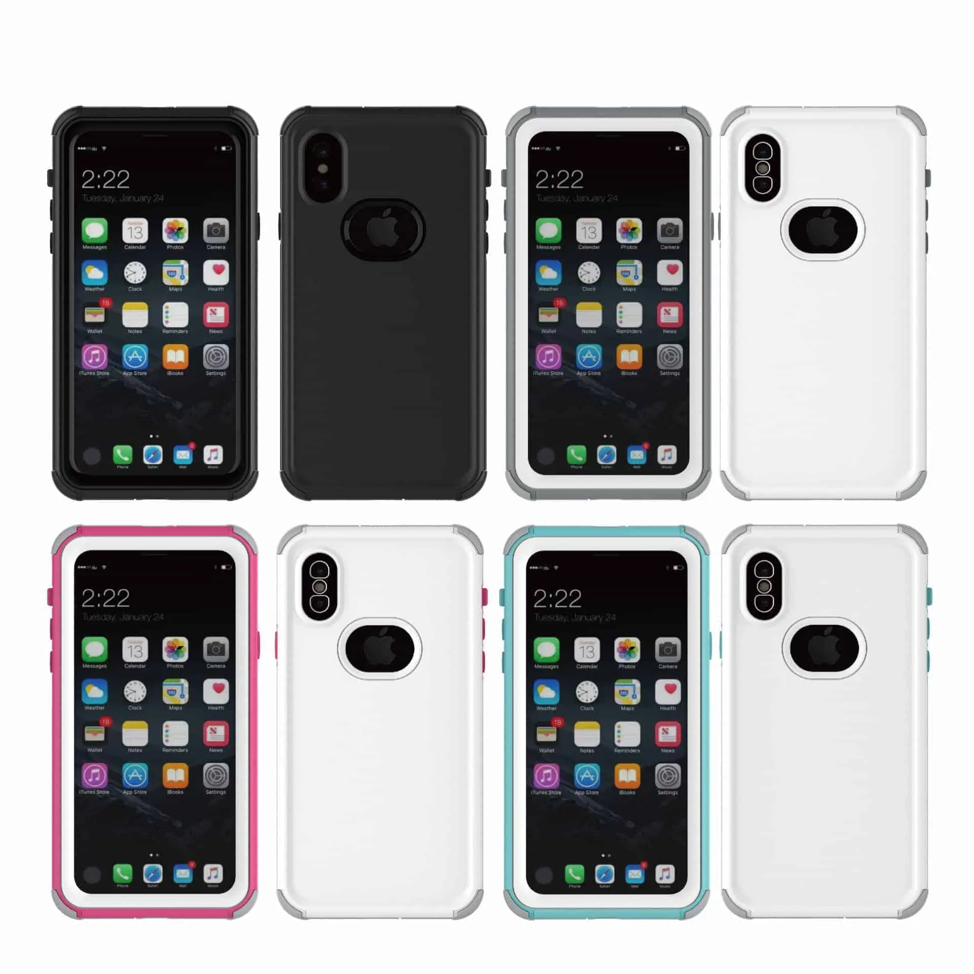 Waterproof iPhone X Case - iPhone X Waterproof Case (Black)