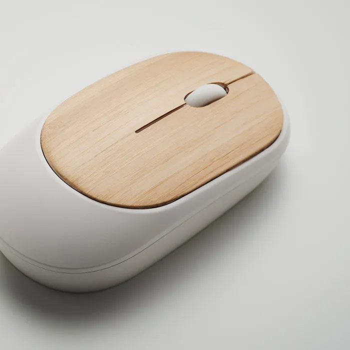 Wireless Mouse In Bamboo | CURVY BAM - MO2085