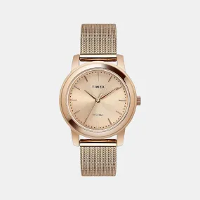 Women's Rose Gold Analog Stainless Steel Watch TW000W111