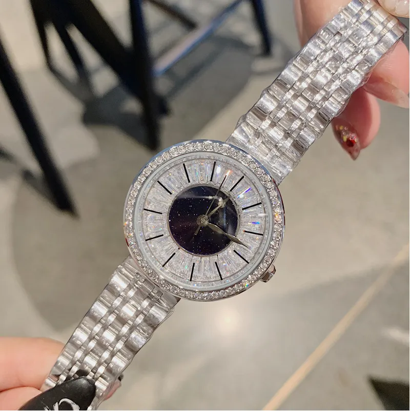 Women's watch diamond ultra-thin dial stainless steel strap elegant watch