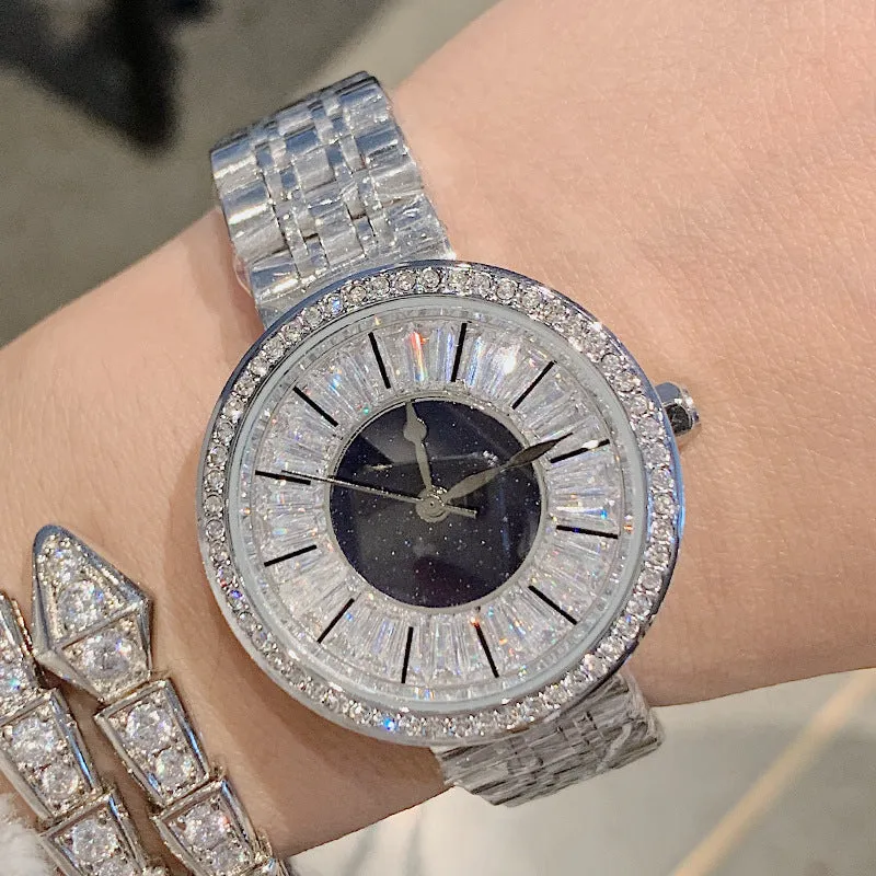 Women's watch diamond ultra-thin dial stainless steel strap elegant watch