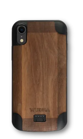 Wooden iPhone Xr Battery Charging Case