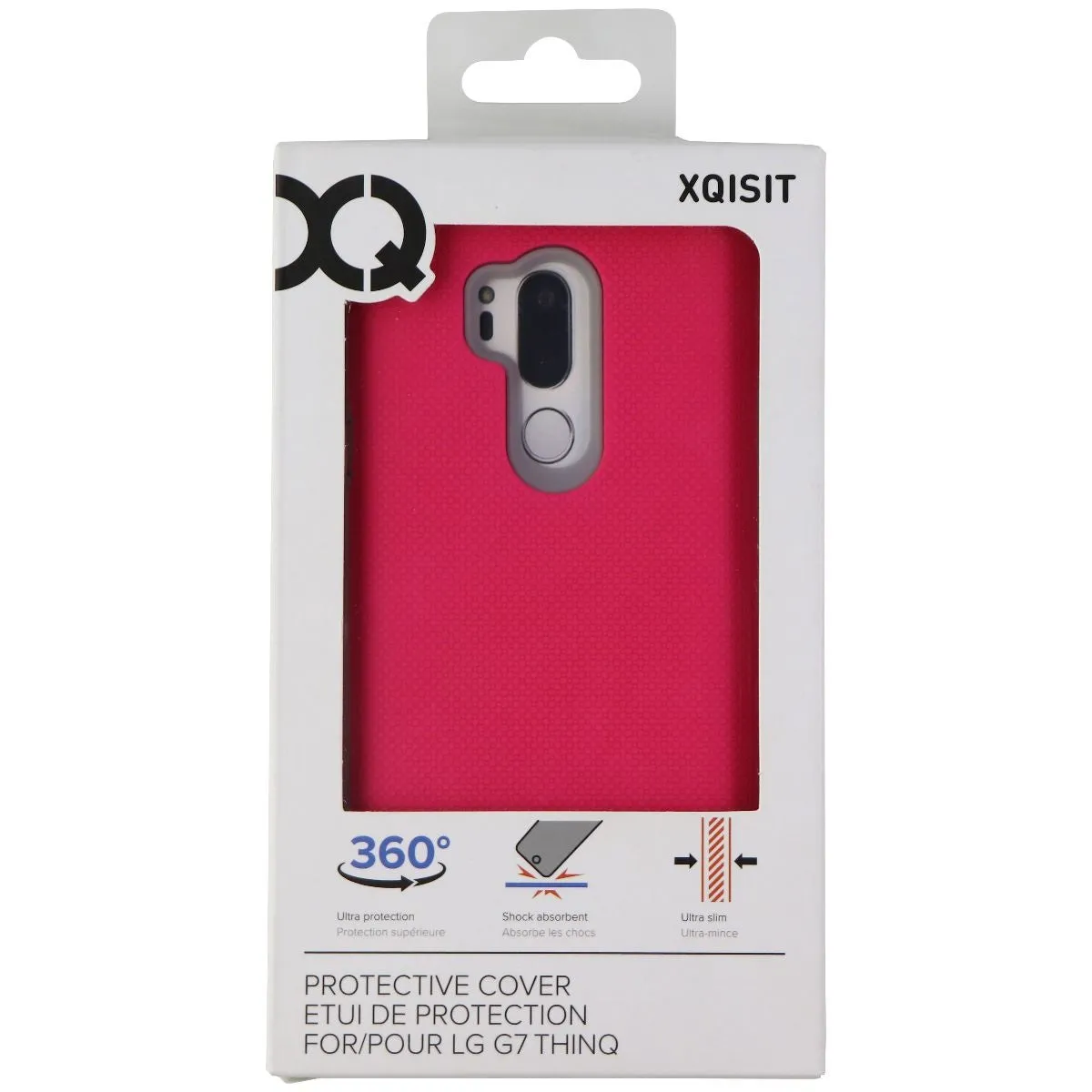 Xqisit Protective Cover for LG G7 ThinQ Smartphones - Pink/Gray