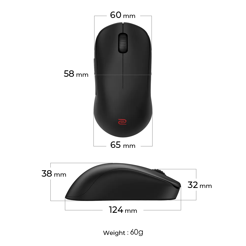 ZOWIE U2 | Claw Grip Wireless Gaming Mouse